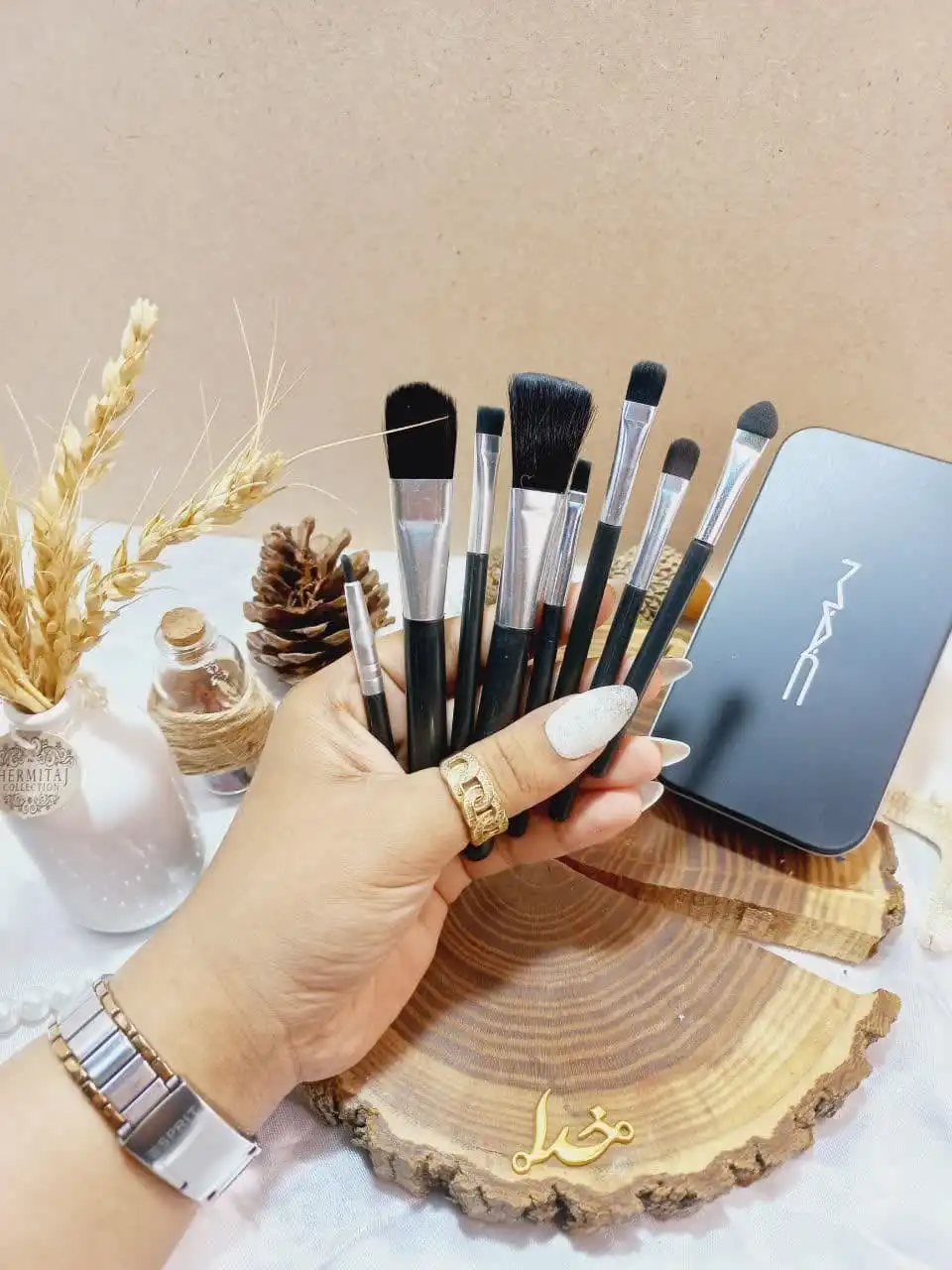 ست براش هفت تیکه قوطی فلزی