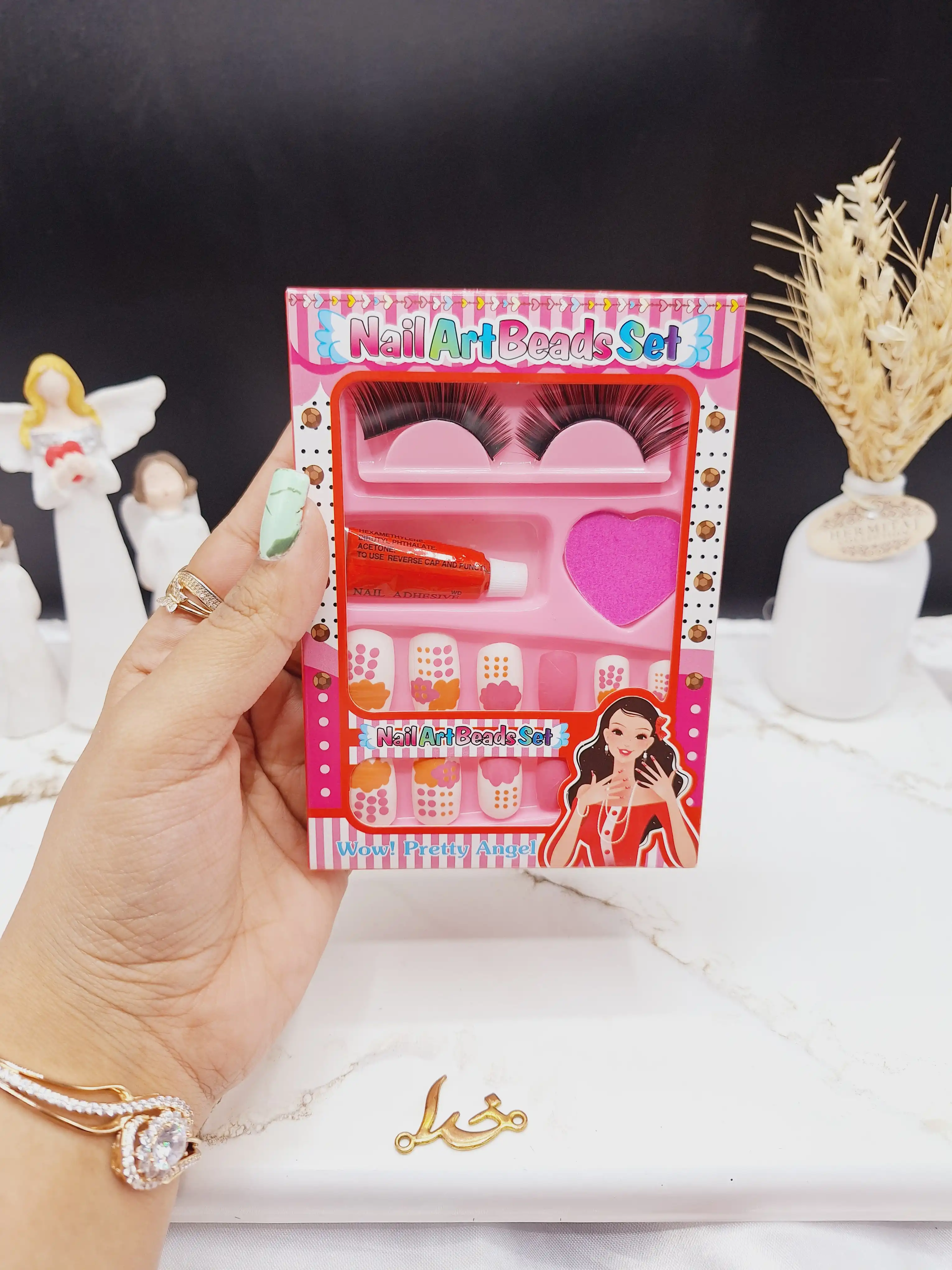 پک چسپ و ناخن و مژه مصنوعی بچگانه کد 2956