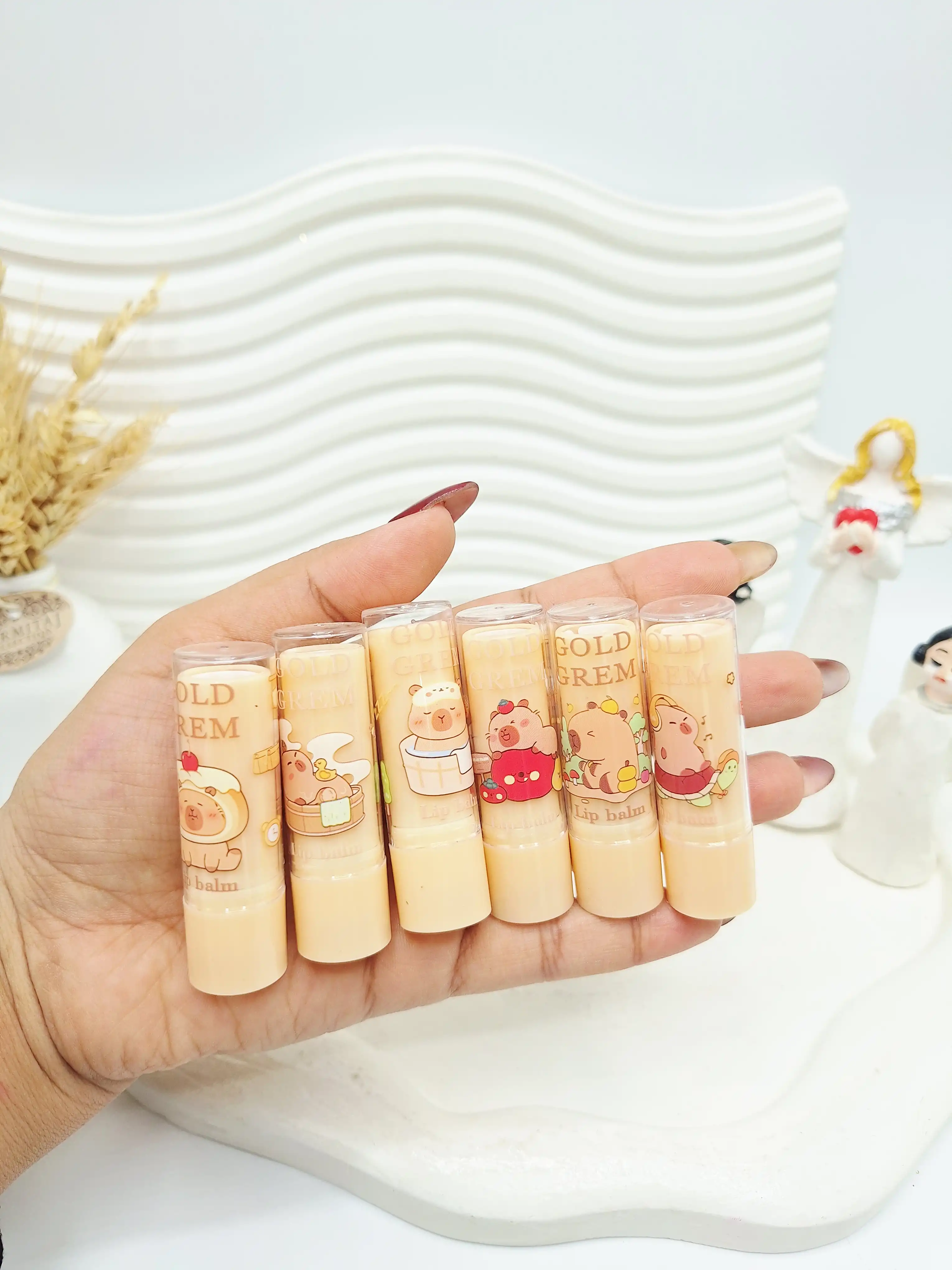 بالم لب پوکه ای طرح خرس بانمک کرمی کد 1233